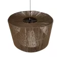GLOBOSTAR® ZYLINDER  Boho Κρεμαστό Φωτιστικό Οροφής με Ντουί 1 x E27 AC 220-240V IP20 - Καφέ - M80 x Π80 x Υ51cm