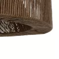 GLOBOSTAR® ZYLINDER  Boho Κρεμαστό Φωτιστικό Οροφής με Ντουί 1 x E27 AC 220-240V IP20 - Καφέ - M80 x Π80 x Υ51cm