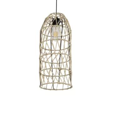 GLOBOSTAR® NETI  Boho Κρεμαστό Φωτιστικό Οροφής με Ντουί 1 x E27 AC 220-240V IP20 - Μπεζ - M20 x Π20 x Υ49cm