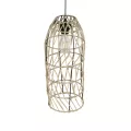 GLOBOSTAR® NETI  Boho Κρεμαστό Φωτιστικό Οροφής με Ντουί 1 x E27 AC 220-240V IP20 - Μπεζ - M20 x Π20 x Υ49cm