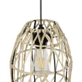 GLOBOSTAR® NETI  Boho Κρεμαστό Φωτιστικό Οροφής με Ντουί 1 x E27 AC 220-240V IP20 - Μπεζ - M20 x Π20 x Υ49cm