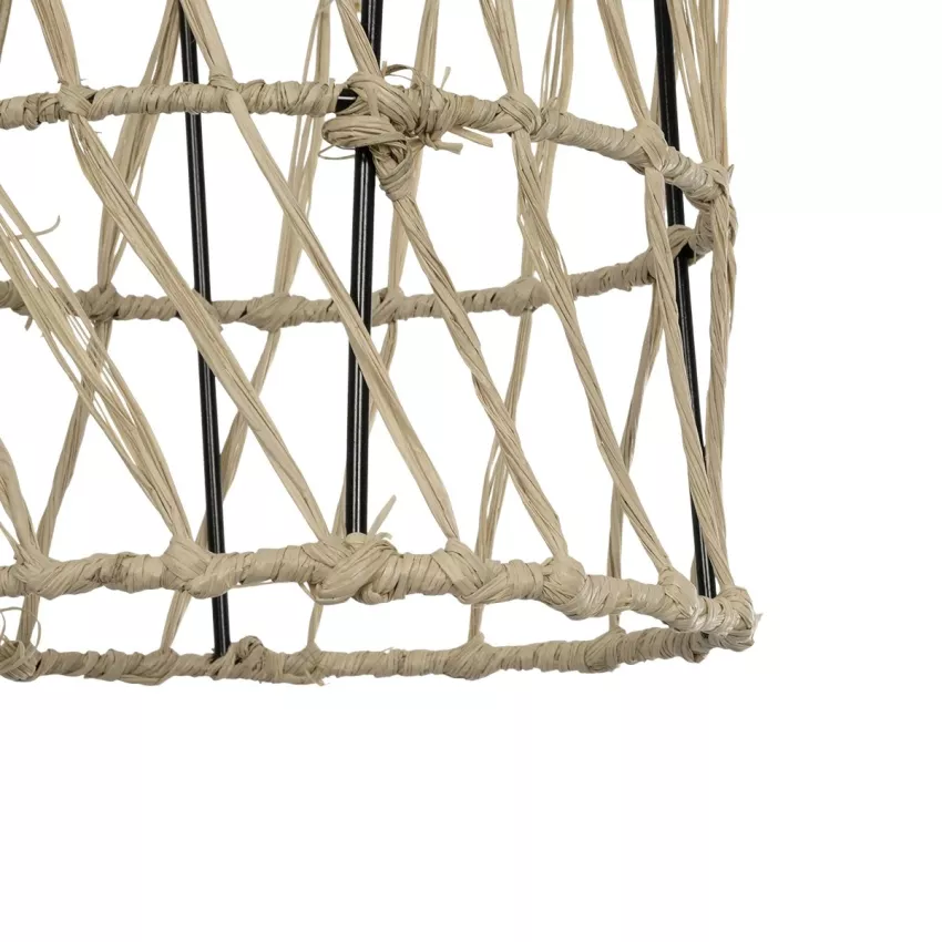 GLOBOSTAR® NETI  Boho Κρεμαστό Φωτιστικό Οροφής με Ντουί 1 x E27 AC 220-240V IP20 - Μπεζ - M20 x Π20 x Υ49cm