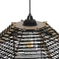 GLOBOSTAR® VORK  Boho Κρεμαστό Φωτιστικό Οροφής με Ντουί 1 x E27 AC 220-240V IP20 - Μαύρο - M40 x Π40 x Υ36cm