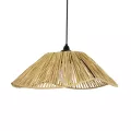 GLOBOSTAR® CHAPEAU  Boho Κρεμαστό Φωτιστικό Οροφής με Ντουί 1 x E27 AC 220-240V IP20 - Μπεζ - M41 x Π41 x Υ17cm