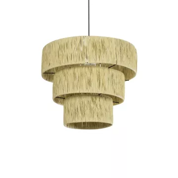 GLOBOSTAR® COROIN  Boho Κρεμαστό Φωτιστικό Οροφής με Ντουί 1 x E27 AC 220-240V IP20 - Μπεζ - M40 x Π40 x Υ35cm