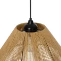 GLOBOSTAR® COROIN  Boho Κρεμαστό Φωτιστικό Οροφής με Ντουί 1 x E27 AC 220-240V IP20 - Μπεζ - M35 x Π35 x Υ21cm