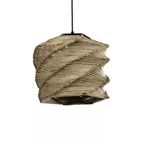 GLOBOSTAR® HUSLE  Boho Κρεμαστό Φωτιστικό Οροφής με Ντουί 1 x E27 AC 220-240V IP20 - Μπεζ - M30 x Π30 x Υ28cm