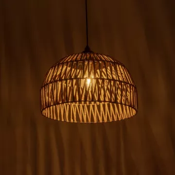 GLOBOSTAR® ARANCIA  Boho Κρεμαστό Φωτιστικό Οροφής με Ντουί 1 x E27 AC 220-240V IP20 - Μπεζ - M35 x Π35 x Υ26cm