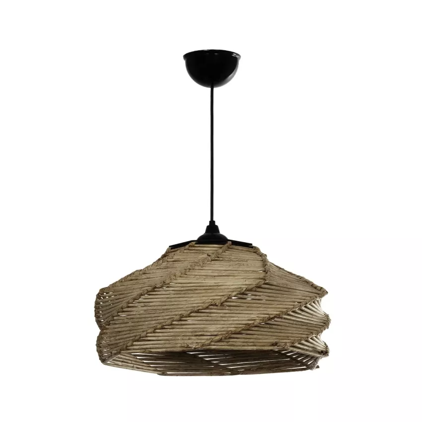 GLOBOSTAR® OLET  Boho Κρεμαστό Φωτιστικό Οροφής με Ντουί 1 x E27 AC 220-240V IP20 - Μπεζ - M38 x Π38 x Υ23cm