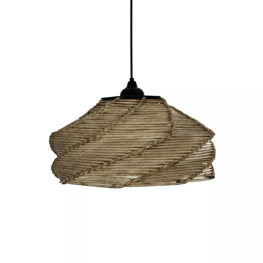 GLOBOSTAR® OLET  Boho Κρεμαστό Φωτιστικό Οροφής με Ντουί 1 x E27 AC 220-240V IP20 - Μπεζ - M38 x Π38 x Υ23cm