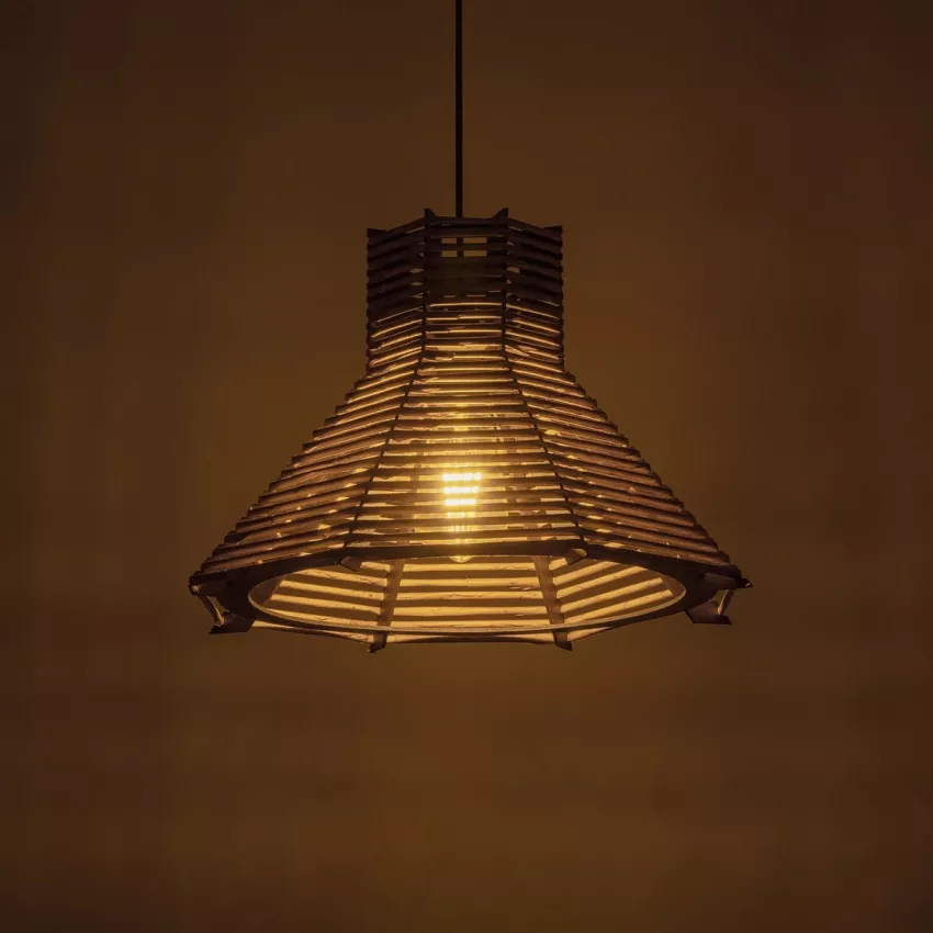 GLOBOSTAR® MEGALISTO  Boho Κρεμαστό Φωτιστικό Οροφής με Ντουί 1 x E27 AC 220-240V IP20 - Μπεζ - M40 x Π40 x Υ26cm