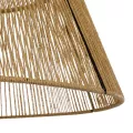 GLOBOSTAR® UPCONE  Boho Κρεμαστό Φωτιστικό Οροφής με Ντουί 1 x E27 AC 220-240V IP20 - Μπεζ - M50 x Π50 x 43cm