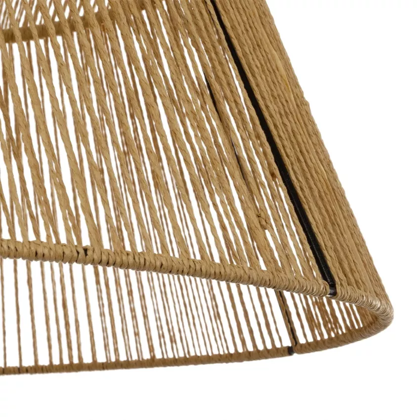 GLOBOSTAR® UPCONE  Boho Κρεμαστό Φωτιστικό Οροφής με Ντουί 1 x E27 AC 220-240V IP20 - Μπεζ - M50 x Π50 x 43cm