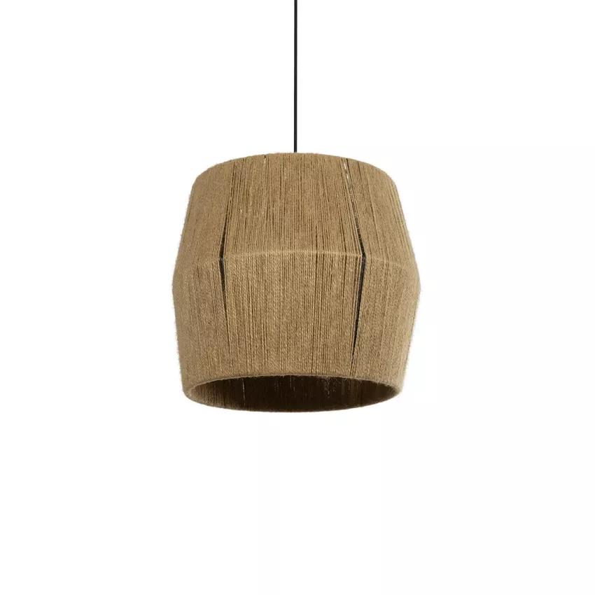 GLOBOSTAR® CONE  Boho Κρεμαστό Φωτιστικό Οροφής με Ντουί 1 x E27 AC 220-240V IP20 - Μπεζ - M38 x Π38 x Υ34cm