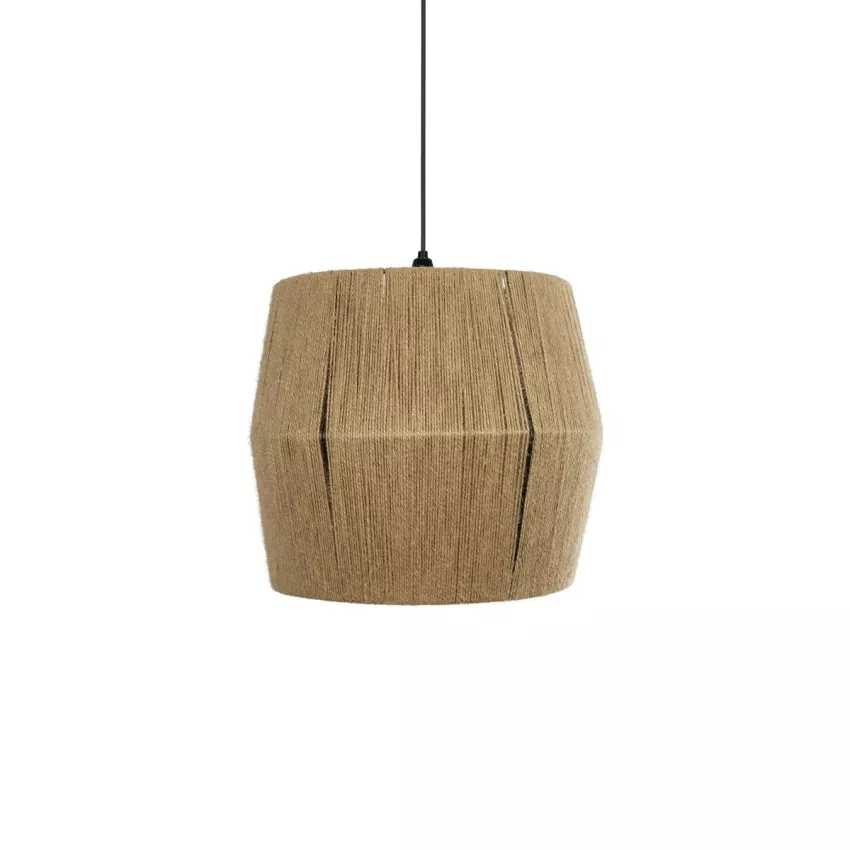 GLOBOSTAR® CONE  Boho Κρεμαστό Φωτιστικό Οροφής με Ντουί 1 x E27 AC 220-240V IP20 - Μπεζ - M38 x Π38 x Υ34cm