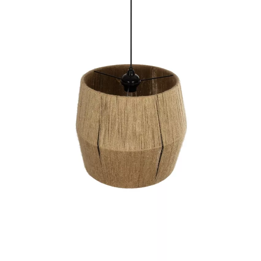GLOBOSTAR® CONE  Boho Κρεμαστό Φωτιστικό Οροφής με Ντουί 1 x E27 AC 220-240V IP20 - Μπεζ - M38 x Π38 x Υ34cm