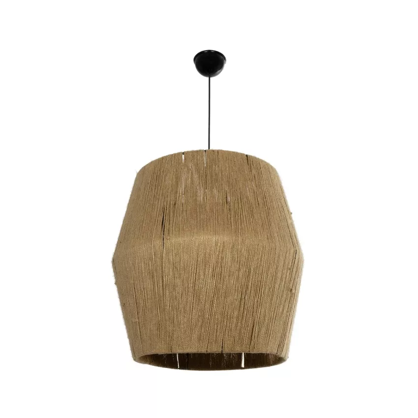 GLOBOSTAR® CONE  Boho Κρεμαστό Φωτιστικό Οροφής με Ντουί 1 x E27 AC 220-240V IP20 - Μπεζ - M55 x Π55 x Υ50cm