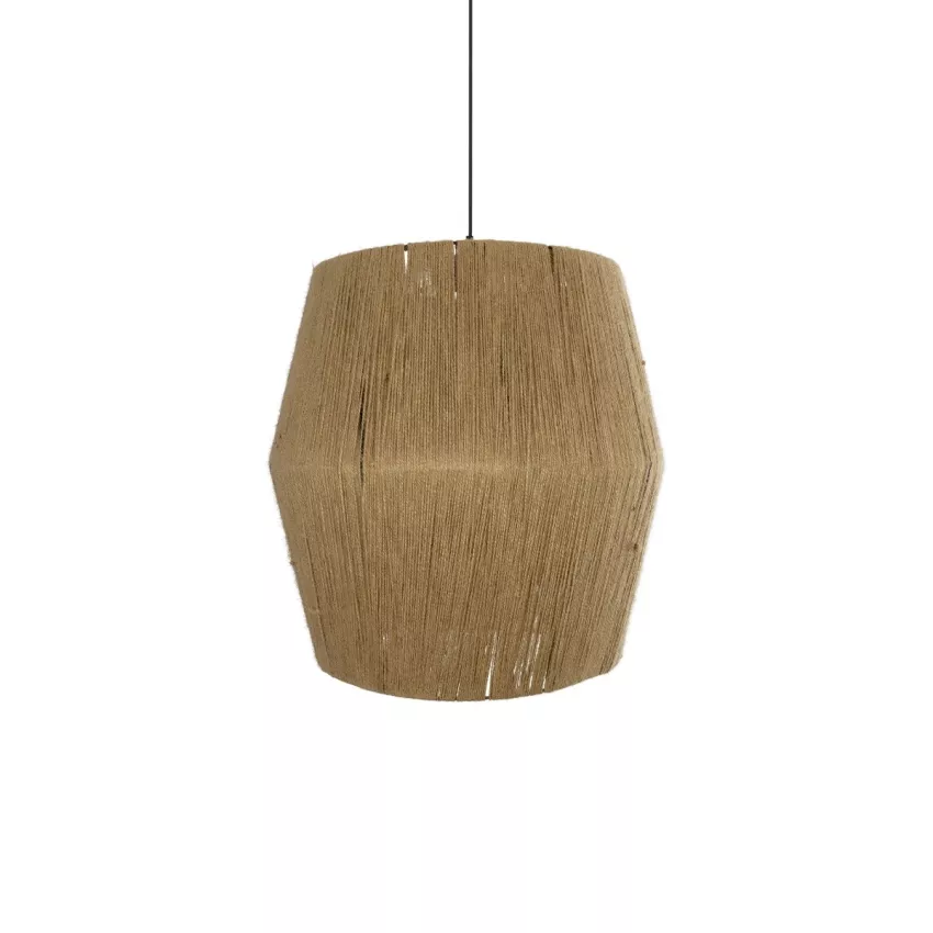 GLOBOSTAR® CONE  Boho Κρεμαστό Φωτιστικό Οροφής με Ντουί 1 x E27 AC 220-240V IP20 - Μπεζ - M55 x Π55 x Υ50cm