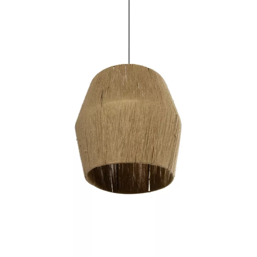 GLOBOSTAR® CONE  Boho Κρεμαστό Φωτιστικό Οροφής με Ντουί 1 x E27 AC 220-240V IP20 - Μπεζ - M55 x Π55 x Υ50cm