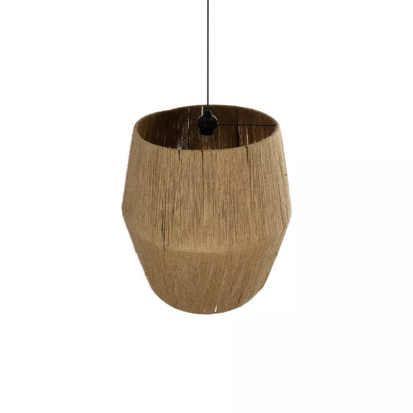 GLOBOSTAR® CONE  Boho Κρεμαστό Φωτιστικό Οροφής με Ντουί 1 x E27 AC 220-240V IP20 - Μπεζ - M55 x Π55 x Υ50cm
