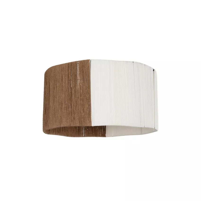 GLOBOSTAR® TAG  Boho Κρεμαστό Φωτιστικό Οροφής με Ντουί 1 x E27 AC 220-240V IP20 - Μπεζ & Καφέ - M60 x Π60 x 35cm