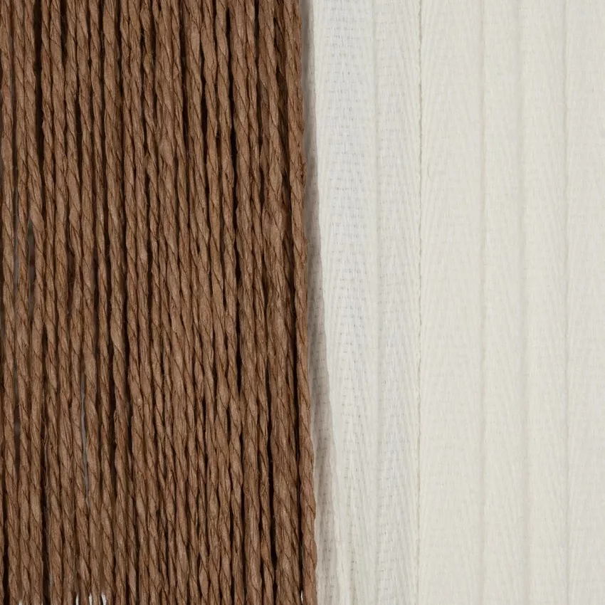 GLOBOSTAR® TAG  Boho Κρεμαστό Φωτιστικό Οροφής με Ντουί 1 x E27 AC 220-240V IP20 - Μπεζ & Καφέ - M60 x Π60 x 35cm