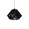 GLOBOSTAR® NUI  Boho Κρεμαστό Φωτιστικό Οροφής με Ντουί 1 x E27 AC 220-240V IP20 - Μαύρο - M36 x Π36 x Υ27cm