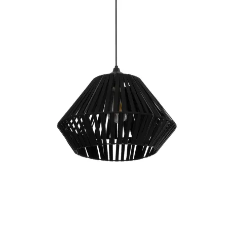 GLOBOSTAR® NUI  Boho Κρεμαστό Φωτιστικό Οροφής με Ντουί 1 x E27 AC 220-240V IP20 - Μαύρο - M36 x Π36 x Υ27cm