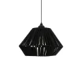 GLOBOSTAR® NUI  Boho Κρεμαστό Φωτιστικό Οροφής με Ντουί 1 x E27 AC 220-240V IP20 - Μαύρο - M36 x Π36 x Υ27cm