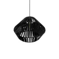 GLOBOSTAR® NUI  Boho Κρεμαστό Φωτιστικό Οροφής με Ντουί 1 x E27 AC 220-240V IP20 - Μαύρο - M36 x Π36 x Υ27cm