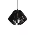 GLOBOSTAR® NUI  Boho Κρεμαστό Φωτιστικό Οροφής με Ντουί 1 x E27 AC 220-240V IP20 - Μαύρο - M36 x Π36 x Υ27cm