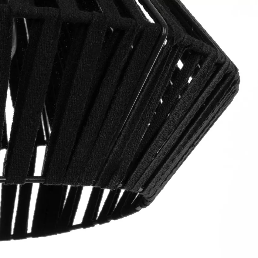 GLOBOSTAR® NUI  Boho Κρεμαστό Φωτιστικό Οροφής με Ντουί 1 x E27 AC 220-240V IP20 - Μαύρο - M36 x Π36 x Υ27cm