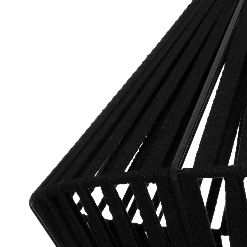 GLOBOSTAR® NUI  Boho Κρεμαστό Φωτιστικό Οροφής με Ντουί 1 x E27 AC 220-240V IP20 - Μαύρο - M36 x Π36 x Υ27cm