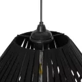 GLOBOSTAR® NUI  Boho Κρεμαστό Φωτιστικό Οροφής με Ντουί 1 x E27 AC 220-240V IP20 - Μαύρο - M36 x Π36 x Υ27cm