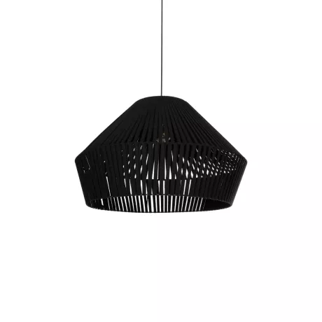 GLOBOSTAR® NUI  Boho Κρεμαστό Φωτιστικό Οροφής με Ντουί 1 x E27 AC 220-240V IP20 - Μαύρο - M60 x Π60 x Υ41cm