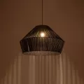 GLOBOSTAR® NUI  Boho Κρεμαστό Φωτιστικό Οροφής με Ντουί 1 x E27 AC 220-240V IP20 - Μαύρο - M60 x Π60 x Υ41cm