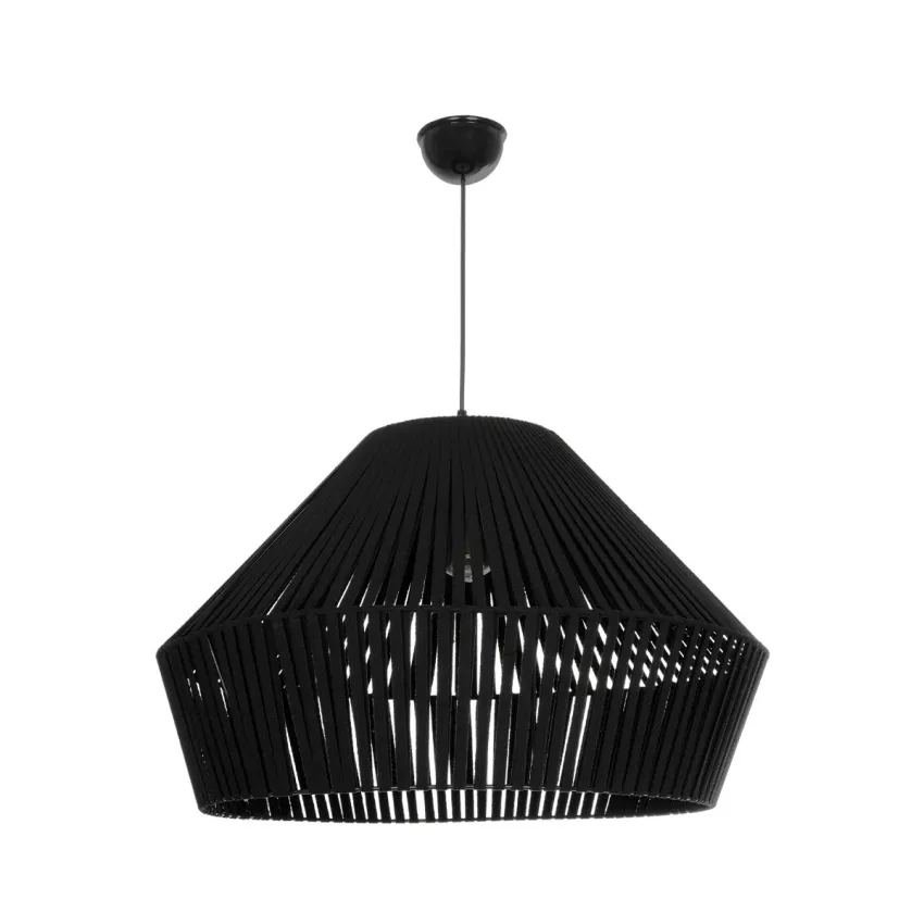 GLOBOSTAR® NUI  Boho Κρεμαστό Φωτιστικό Οροφής με Ντουί 1 x E27 AC 220-240V IP20 - Μαύρο - M60 x Π60 x Υ41cm