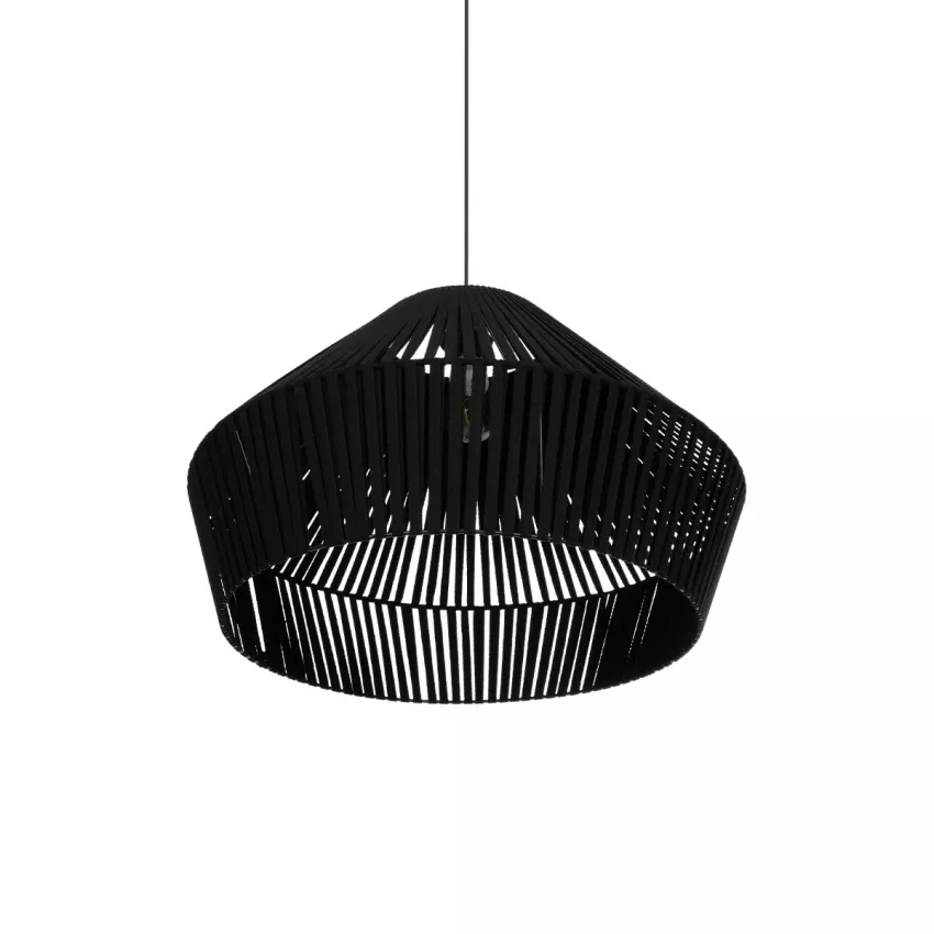 GLOBOSTAR® NUI  Boho Κρεμαστό Φωτιστικό Οροφής με Ντουί 1 x E27 AC 220-240V IP20 - Μαύρο - M60 x Π60 x Υ41cm