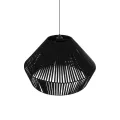 GLOBOSTAR® NUI  Boho Κρεμαστό Φωτιστικό Οροφής με Ντουί 1 x E27 AC 220-240V IP20 - Μαύρο - M60 x Π60 x Υ41cm