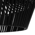 GLOBOSTAR® NUI  Boho Κρεμαστό Φωτιστικό Οροφής με Ντουί 1 x E27 AC 220-240V IP20 - Μαύρο - M60 x Π60 x Υ41cm