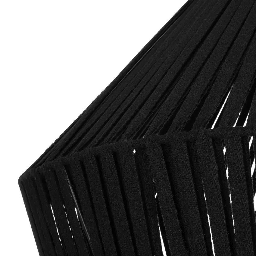 GLOBOSTAR® NUI  Boho Κρεμαστό Φωτιστικό Οροφής με Ντουί 1 x E27 AC 220-240V IP20 - Μαύρο - M60 x Π60 x Υ41cm