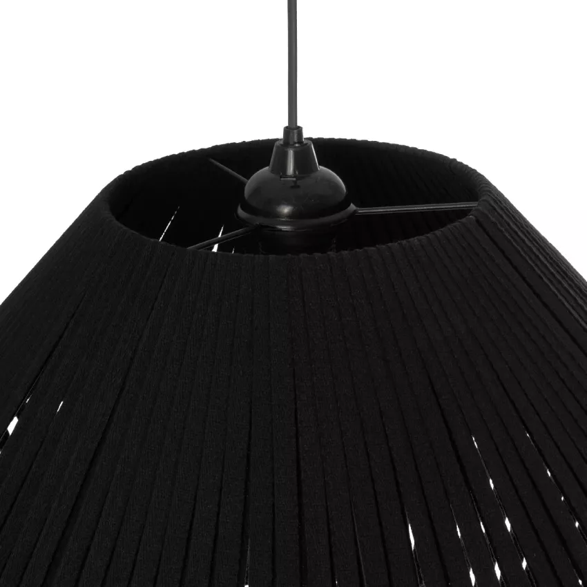 GLOBOSTAR® NUI  Boho Κρεμαστό Φωτιστικό Οροφής με Ντουί 1 x E27 AC 220-240V IP20 - Μαύρο - M60 x Π60 x Υ41cm