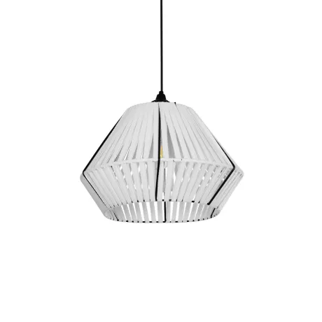 GLOBOSTAR® NUI  Boho Κρεμαστό Φωτιστικό Οροφής με Ντουί 1 x E27 AC 220-240V IP20 - Λευκό - M36 x Π36 x Υ27cm