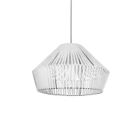 GLOBOSTAR® NUI  Boho Κρεμαστό Φωτιστικό Οροφής με Ντουί 1 x E27 AC 220-240V IP20 - Λευκό - M60 x Π60 x Υ41cm