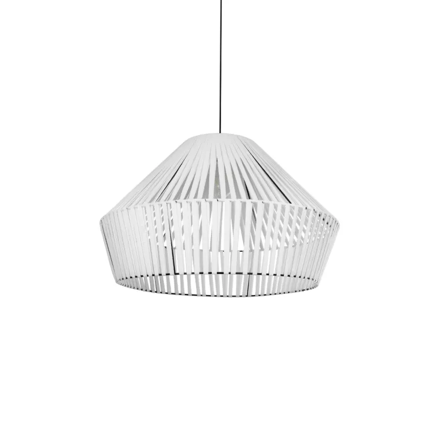 GLOBOSTAR® NUI  Boho Κρεμαστό Φωτιστικό Οροφής με Ντουί 1 x E27 AC 220-240V IP20 - Λευκό - M60 x Π60 x Υ41cm