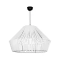 GLOBOSTAR® NUI  Boho Κρεμαστό Φωτιστικό Οροφής με Ντουί 1 x E27 AC 220-240V IP20 - Λευκό - M60 x Π60 x Υ41cm