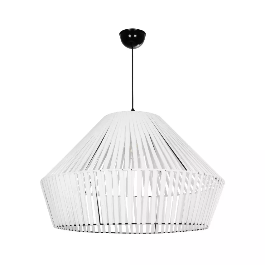 GLOBOSTAR® NUI  Boho Κρεμαστό Φωτιστικό Οροφής με Ντουί 1 x E27 AC 220-240V IP20 - Λευκό - M60 x Π60 x Υ41cm