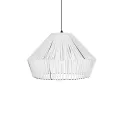 GLOBOSTAR® NUI  Boho Κρεμαστό Φωτιστικό Οροφής με Ντουί 1 x E27 AC 220-240V IP20 - Λευκό - M60 x Π60 x Υ41cm