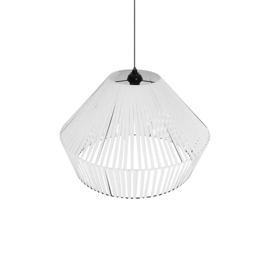 GLOBOSTAR® NUI  Boho Κρεμαστό Φωτιστικό Οροφής με Ντουί 1 x E27 AC 220-240V IP20 - Λευκό - M60 x Π60 x Υ41cm