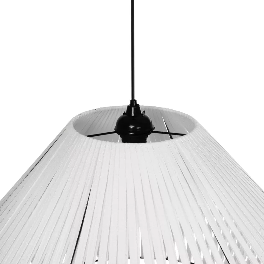 GLOBOSTAR® NUI  Boho Κρεμαστό Φωτιστικό Οροφής με Ντουί 1 x E27 AC 220-240V IP20 - Λευκό - M60 x Π60 x Υ41cm